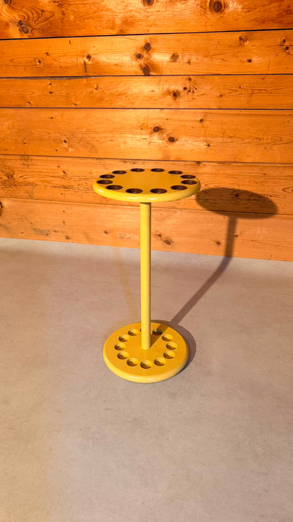 Vintage Design Regenschirmständer Gelb aus den 80er