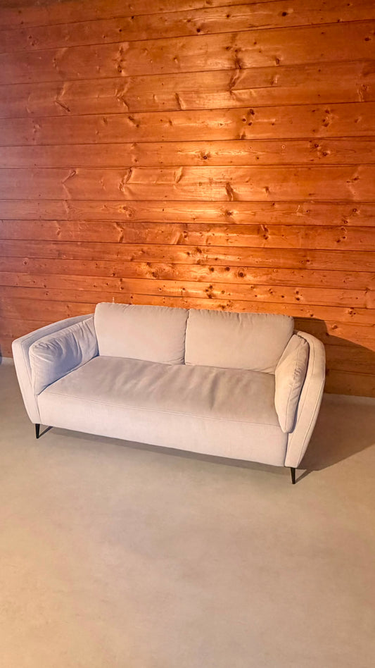 Modernes Design 2-Sitzer Sofa in Creme Grau Candy Cartagena