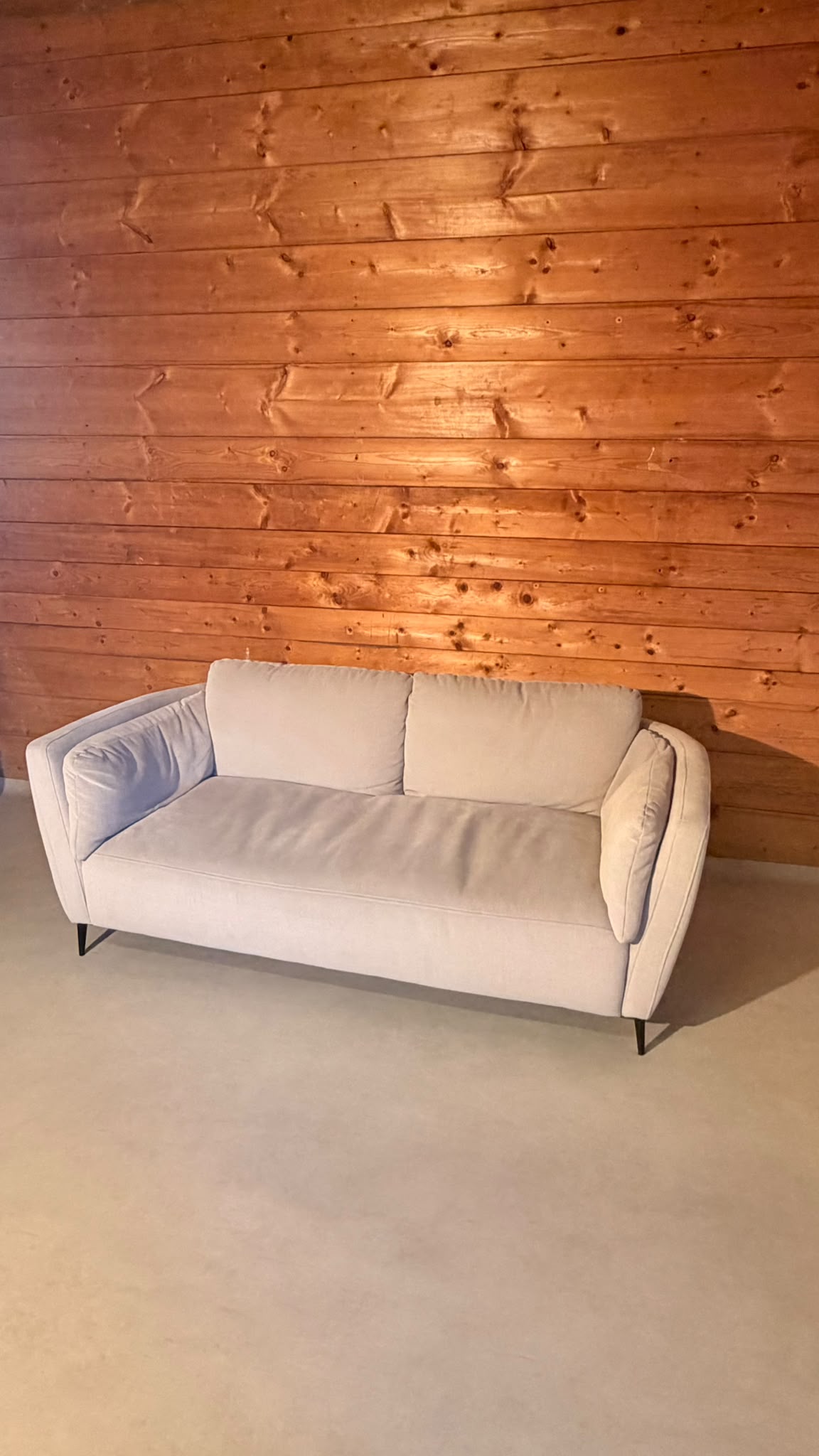 Modernes Design 2-Sitzer Sofa in Creme Grau Candy Cartagena