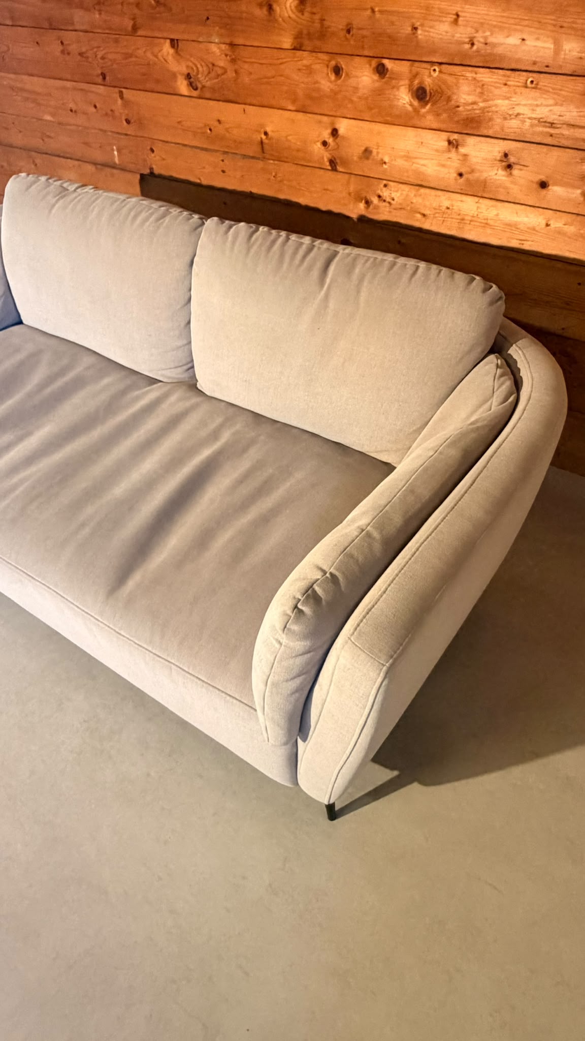 Modernes Design 2-Sitzer Sofa in Creme Grau Candy Cartagena