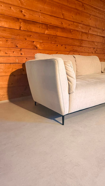 Modernes Design 2-Sitzer Sofa in Creme Grau Candy Cartagena