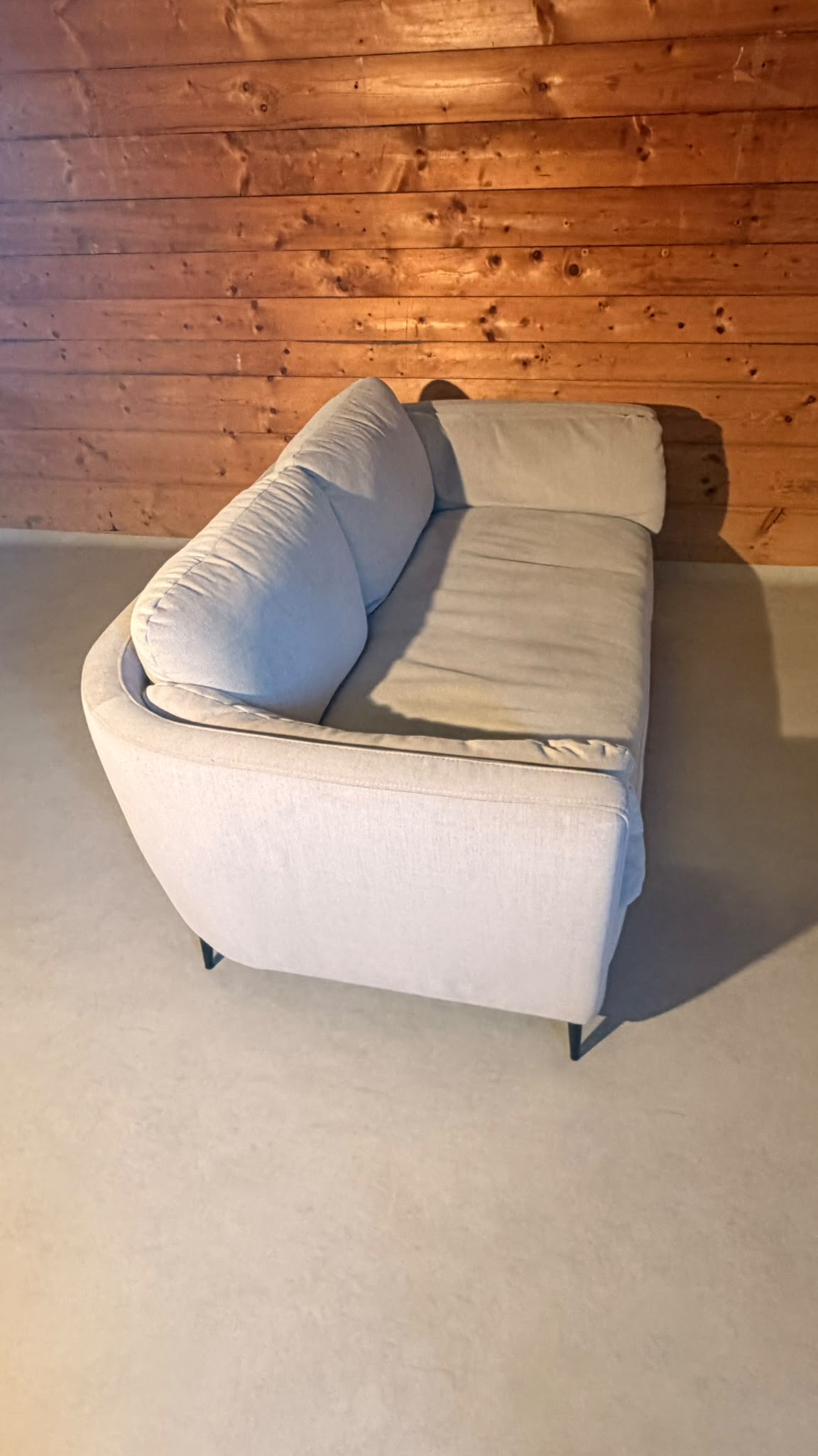 Modernes Design 2-Sitzer Sofa in Creme Grau Candy Cartagena