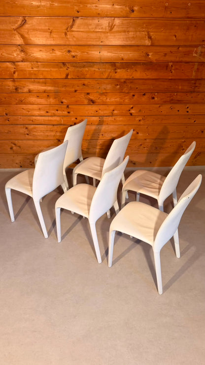 Bonaldo Design Stühle Alanda aus Leder Weiss Made in Italy