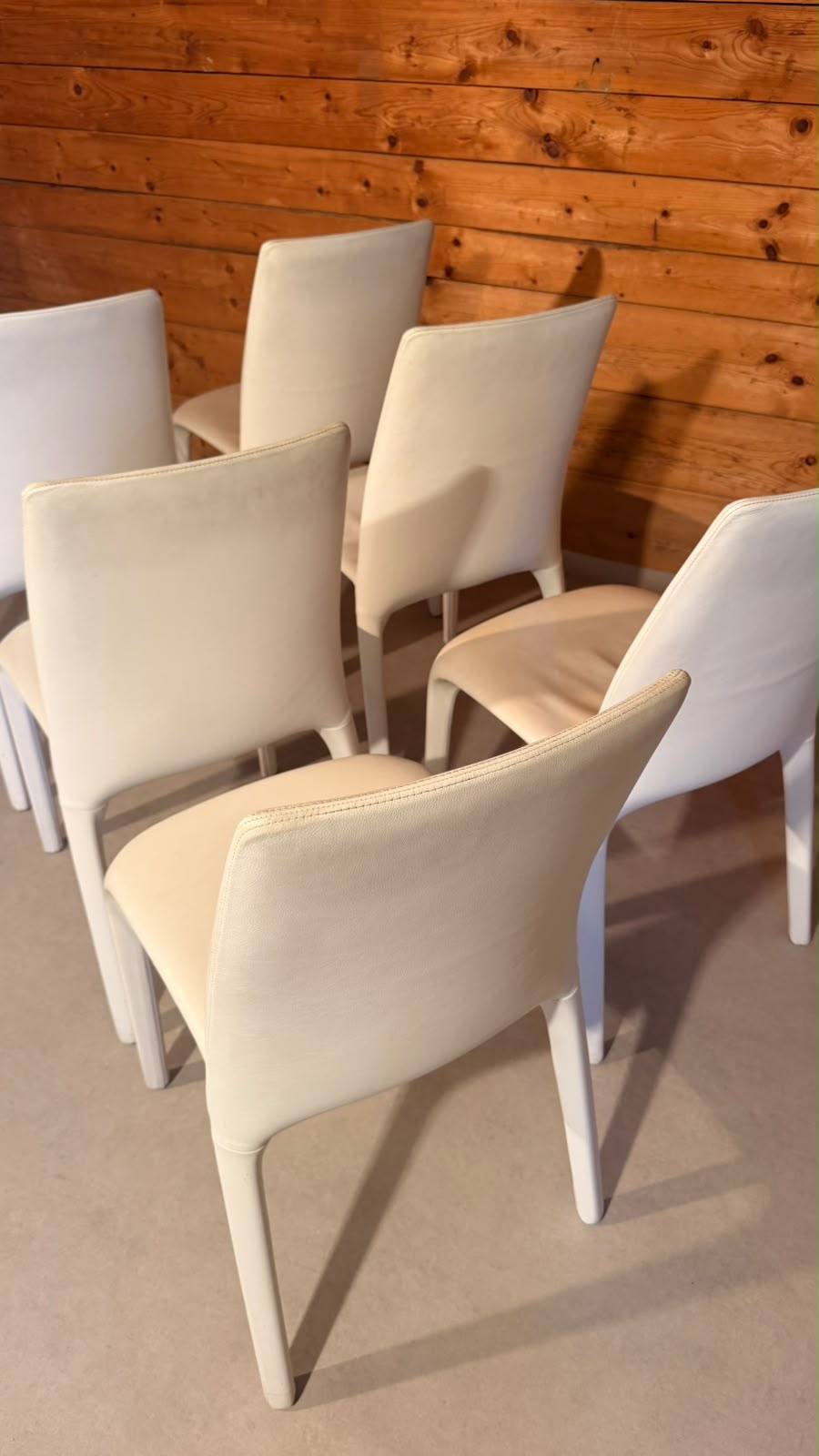 Bonaldo Design Stühle Alanda aus Leder Weiss Made in Italy