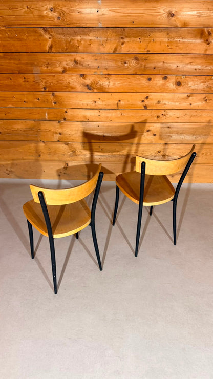 GO IN Design Munich Vintage Stühle Holz Metall