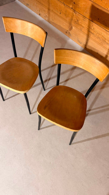 GO IN Design Munich Vintage Stühle Holz Metall