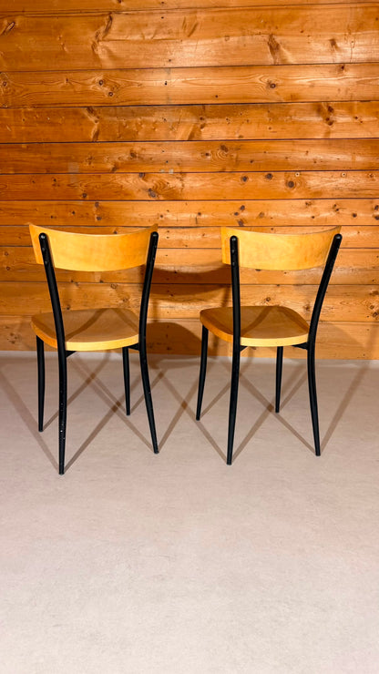 GO IN Design Munich Vintage Stühle Holz Metall