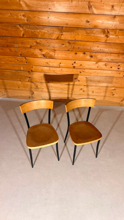 GO IN Design Munich Vintage Stühle Holz Metall