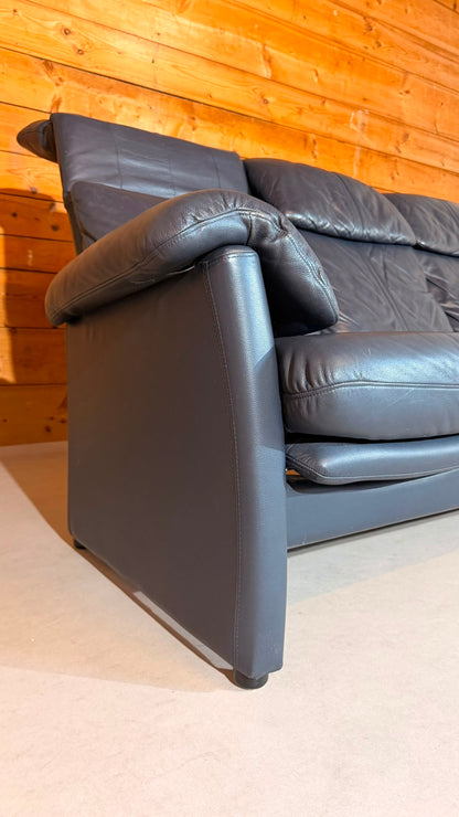 Longlife Valdalpone Leder 3-Sitzer Sofa in Dunkelblau