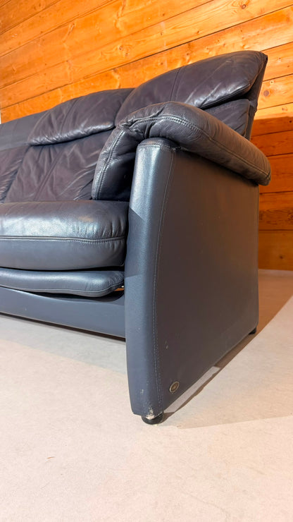 Longlife Valdalpone Leder 3-Sitzer Sofa in Dunkelblau