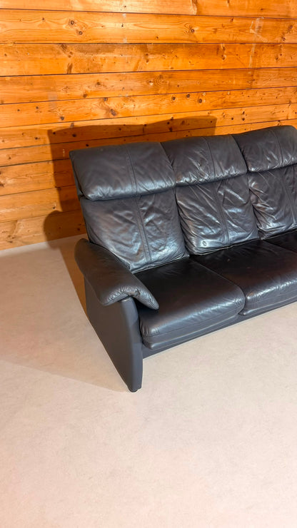 Longlife Valdalpone Leder 3-Sitzer Sofa in Dunkelblau
