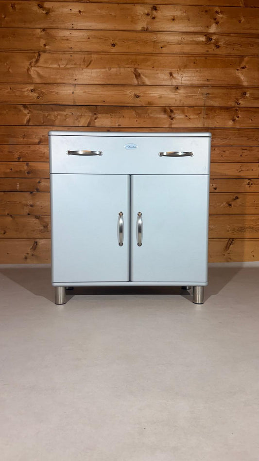 Tenzo Malibu Kommode Sideboard in Silber mit 2 Türen