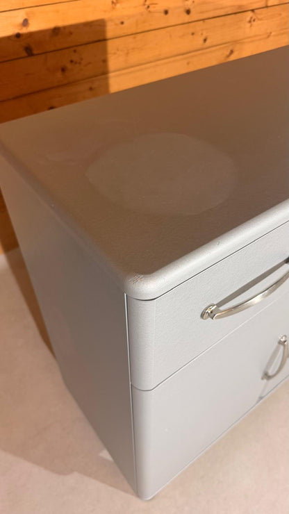 Tenzo Malibu Kommode Sideboard in Silber mit 2 Türen