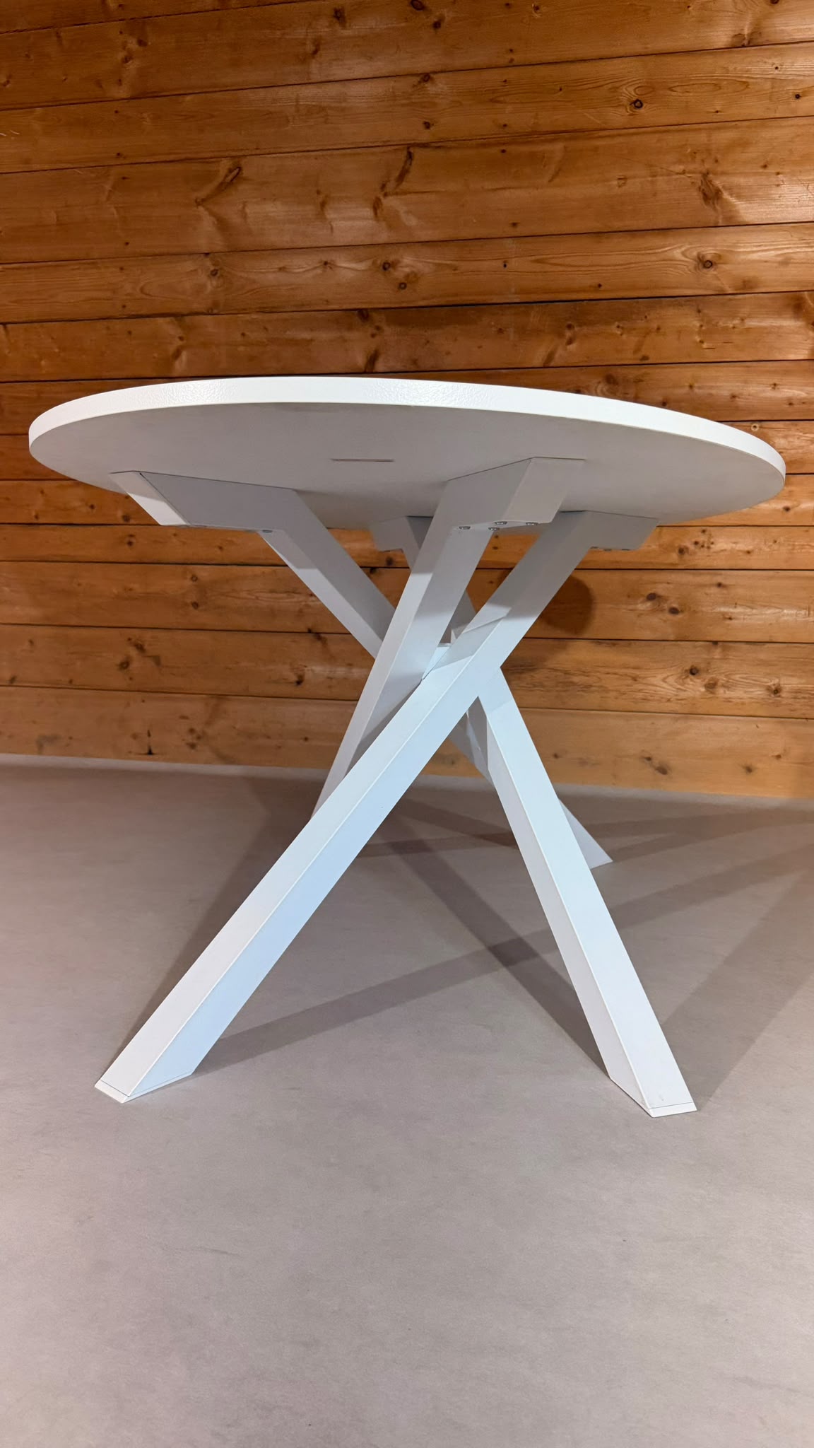 IKEA MARIEDAMM Ovaler Tisch Weiss Metallgestell