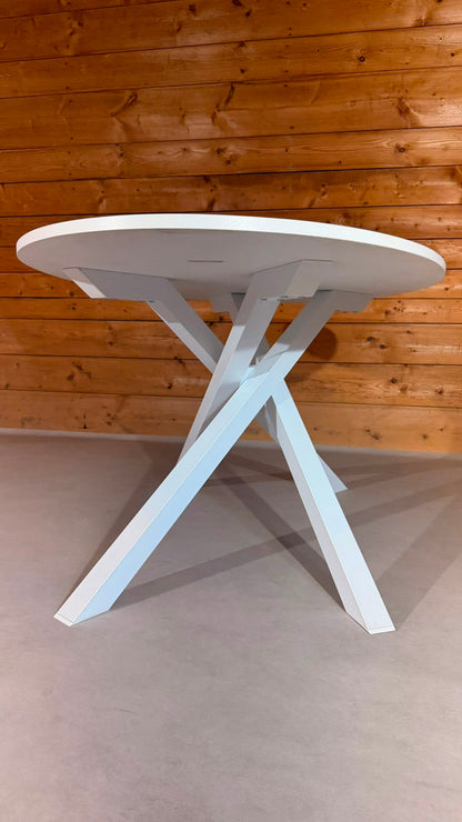 IKEA MARIEDAMM Ovaler Tisch Weiss Metallgestell