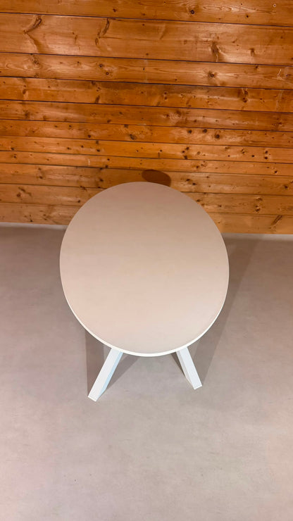 IKEA MARIEDAMM Ovaler Tisch Weiss Metallgestell