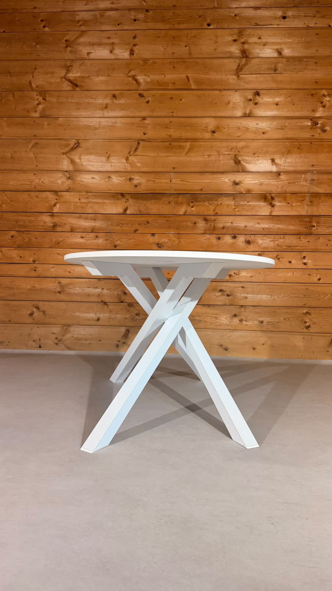 IKEA MARIEDAMM Ovaler Tisch Weiss Metallgestell