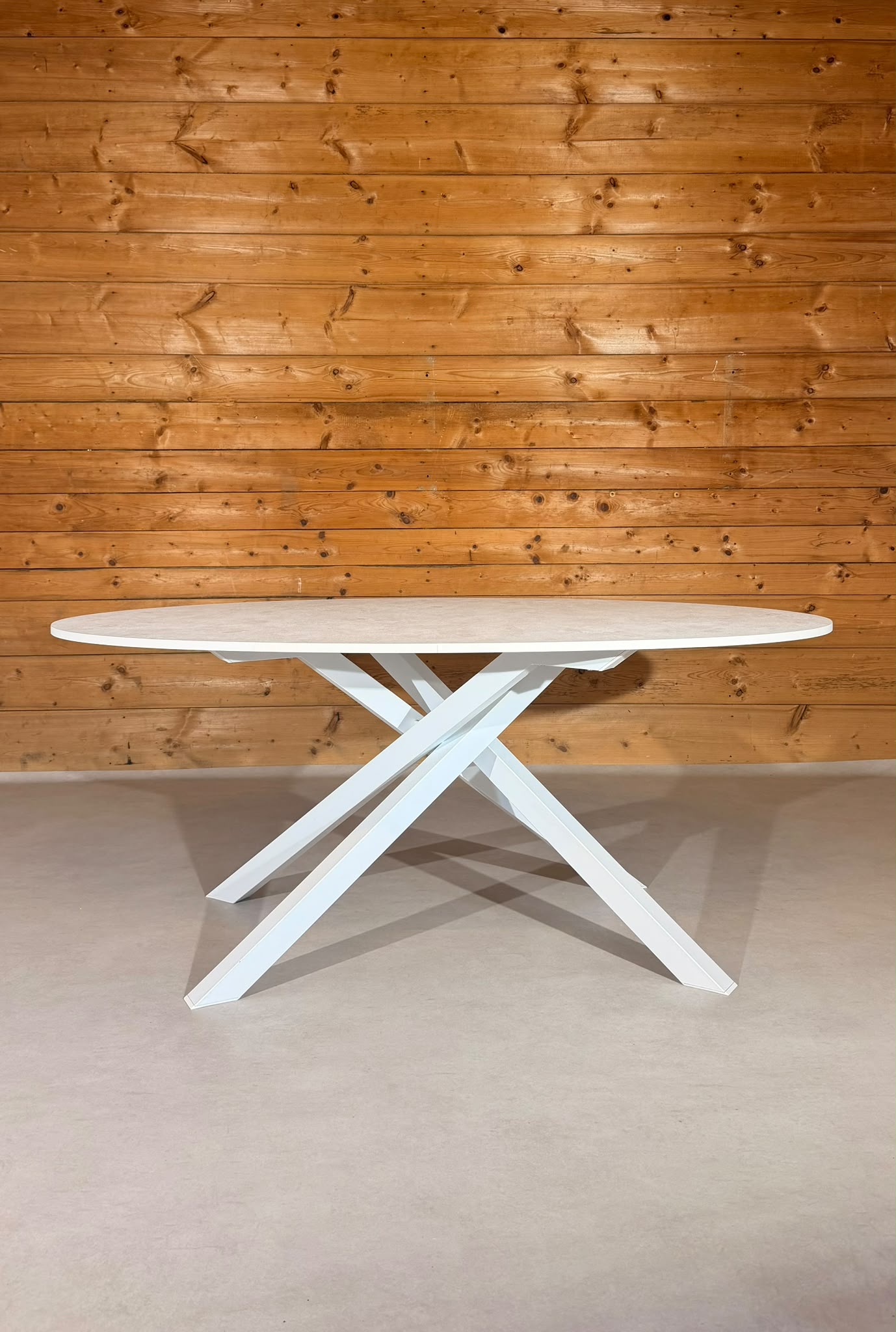 IKEA MARIEDAMM Ovaler Tisch Weiss Metallgestell