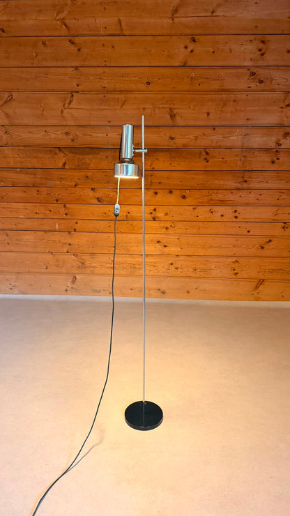 Vintage Spot Stehlampe Chrom verstellbar 70er Design