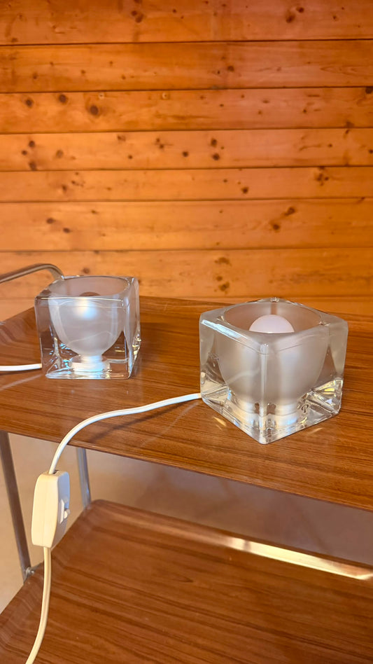 Putzler Design Ice Cube Würfellampen aus Glas Opalglas