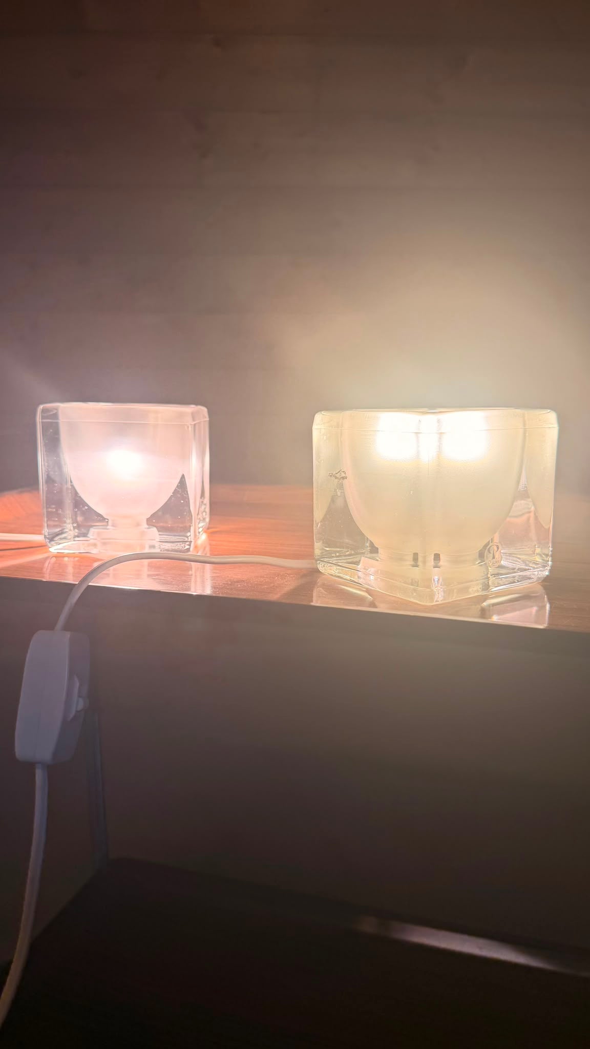 Putzler Design Ice Cube Würfellampen aus Glas Opalglas