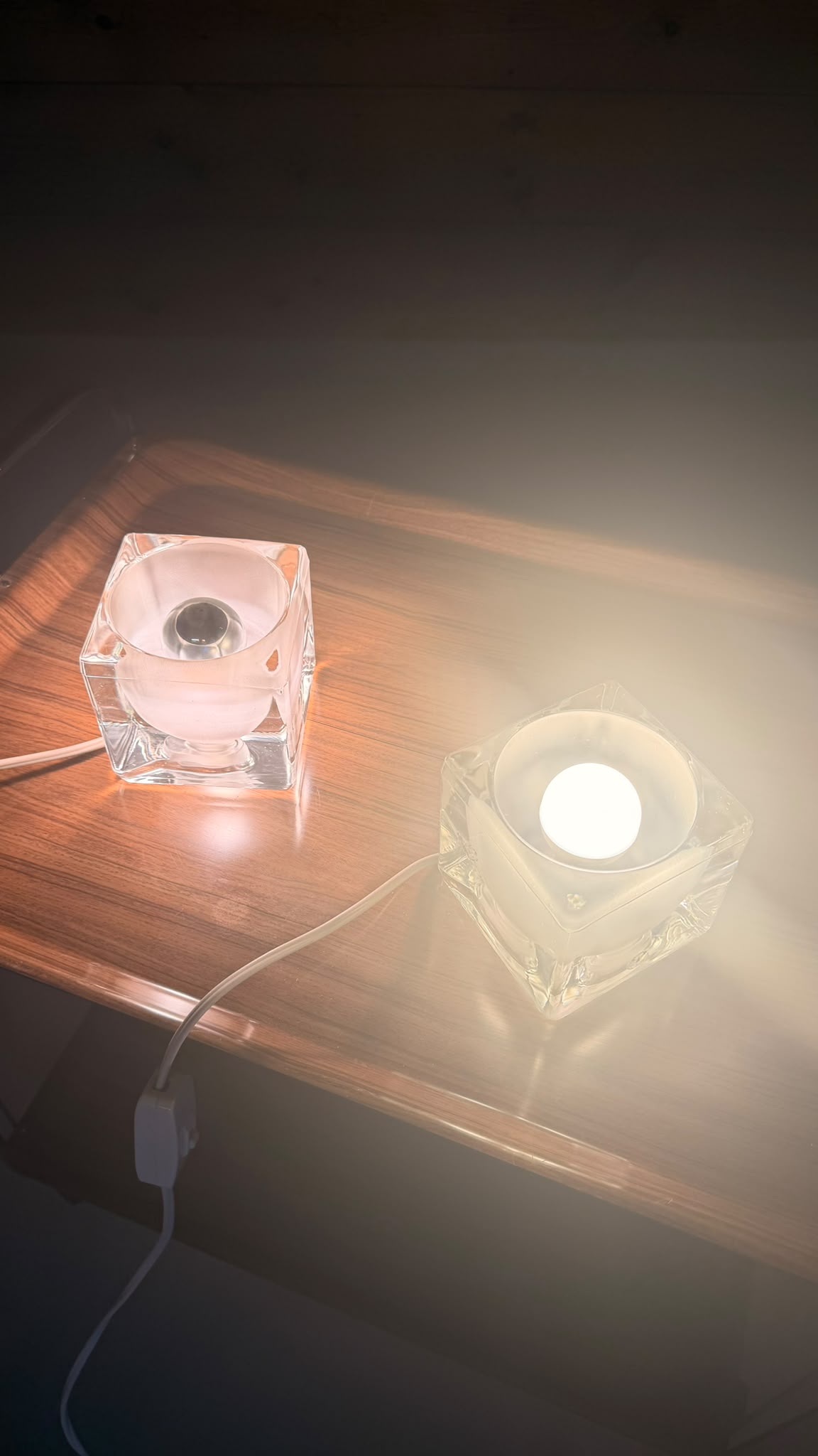 Putzler Design Ice Cube Würfellampen aus Glas Opalglas