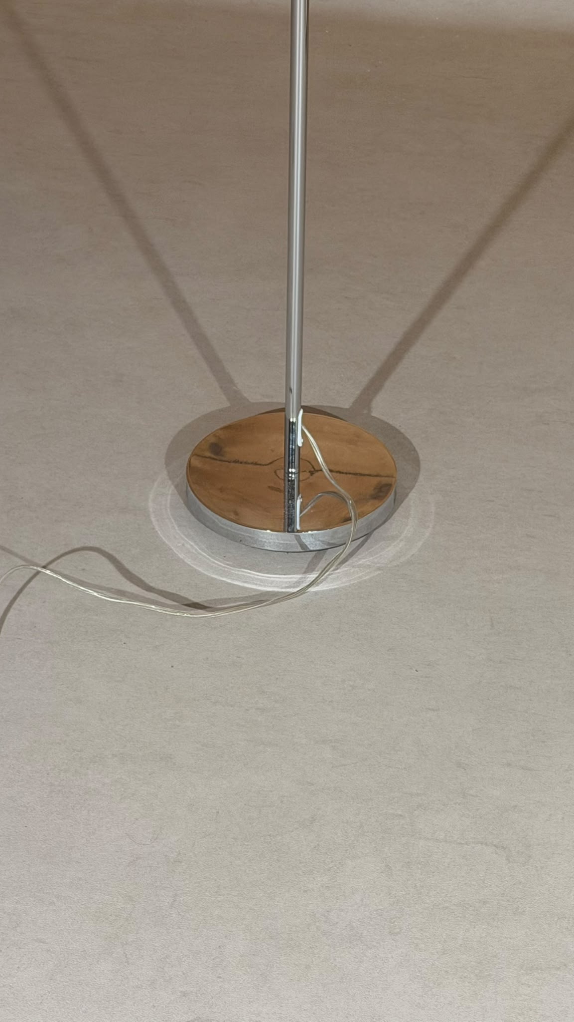 Space Age Design Stehlampe Chrom 2-flammig Kugelspots