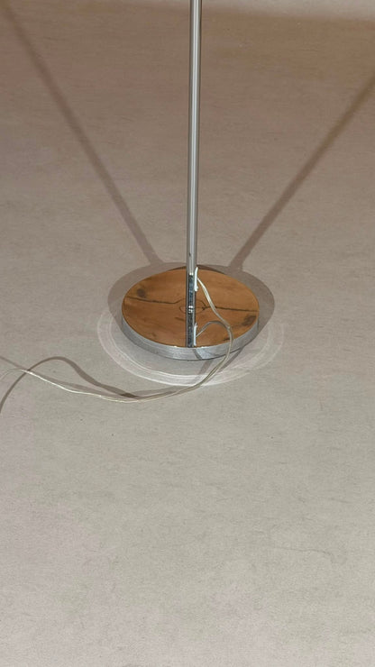 Space Age Design Stehlampe Chrom 2-flammig Kugelspots