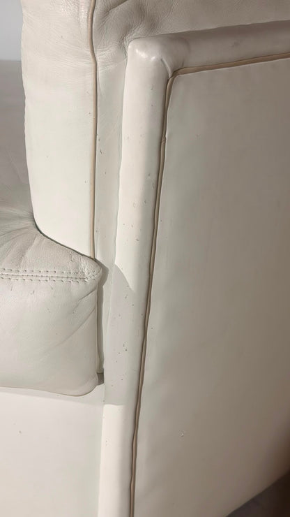 2 Postmoderne Oktagon Loungesessel aus Leder aus den 80er