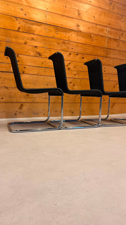 4er Set Tecta B20 Design Freischwinger Geflecht Bauhaus