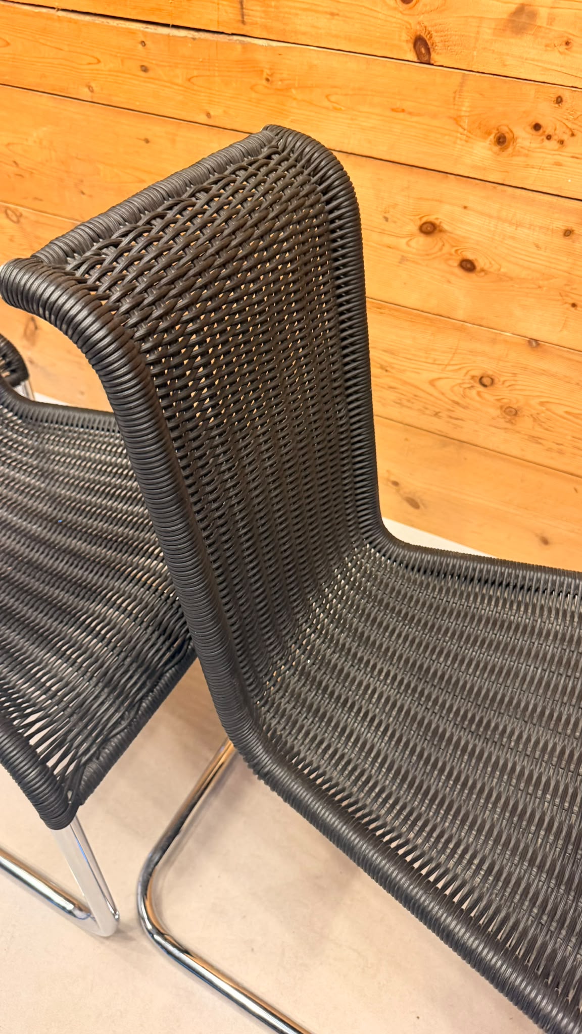 4er Set Tecta B20 Design Freischwinger Geflecht Bauhaus