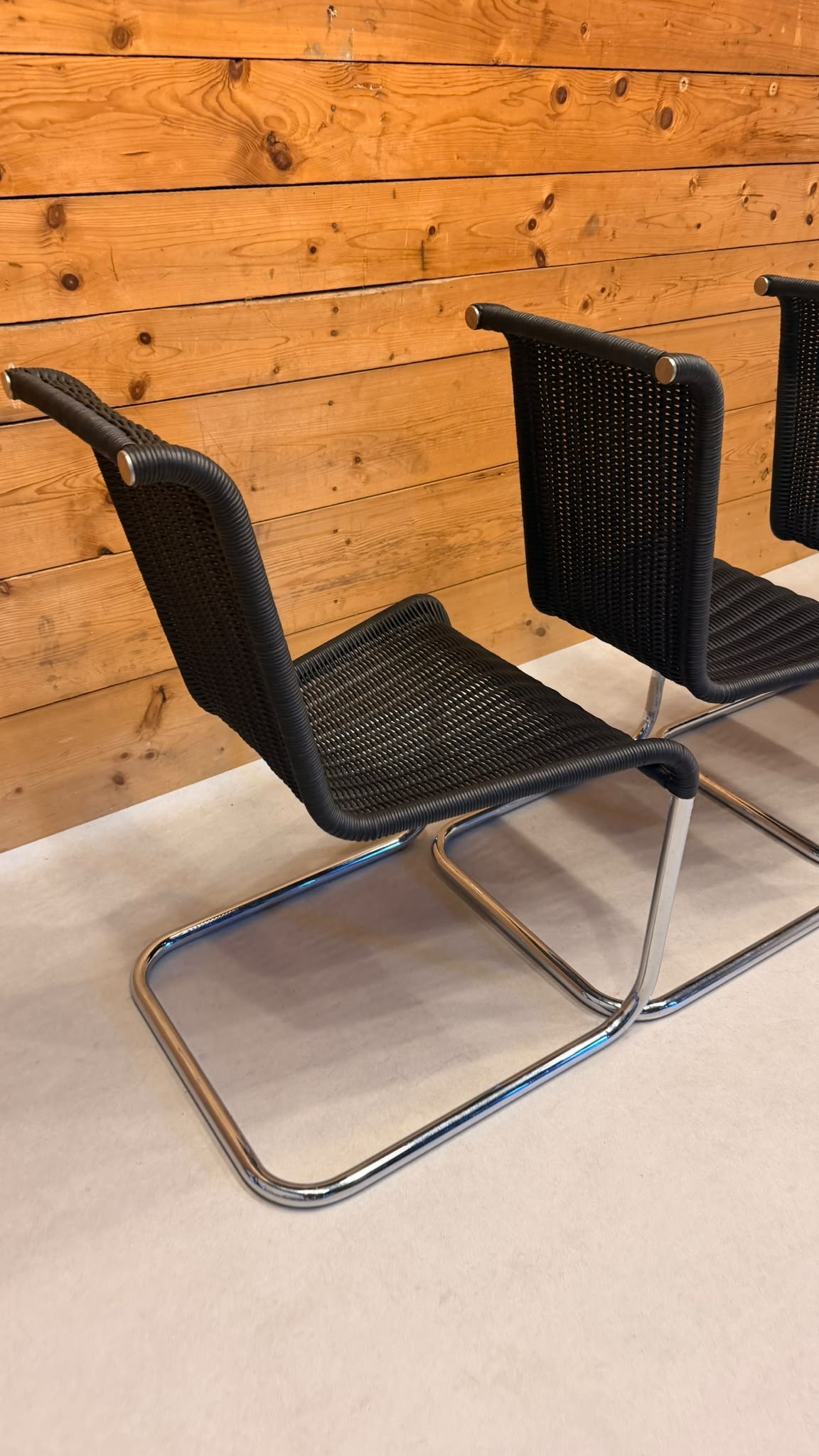 4er Set Tecta B20 Design Freischwinger Geflecht Bauhaus