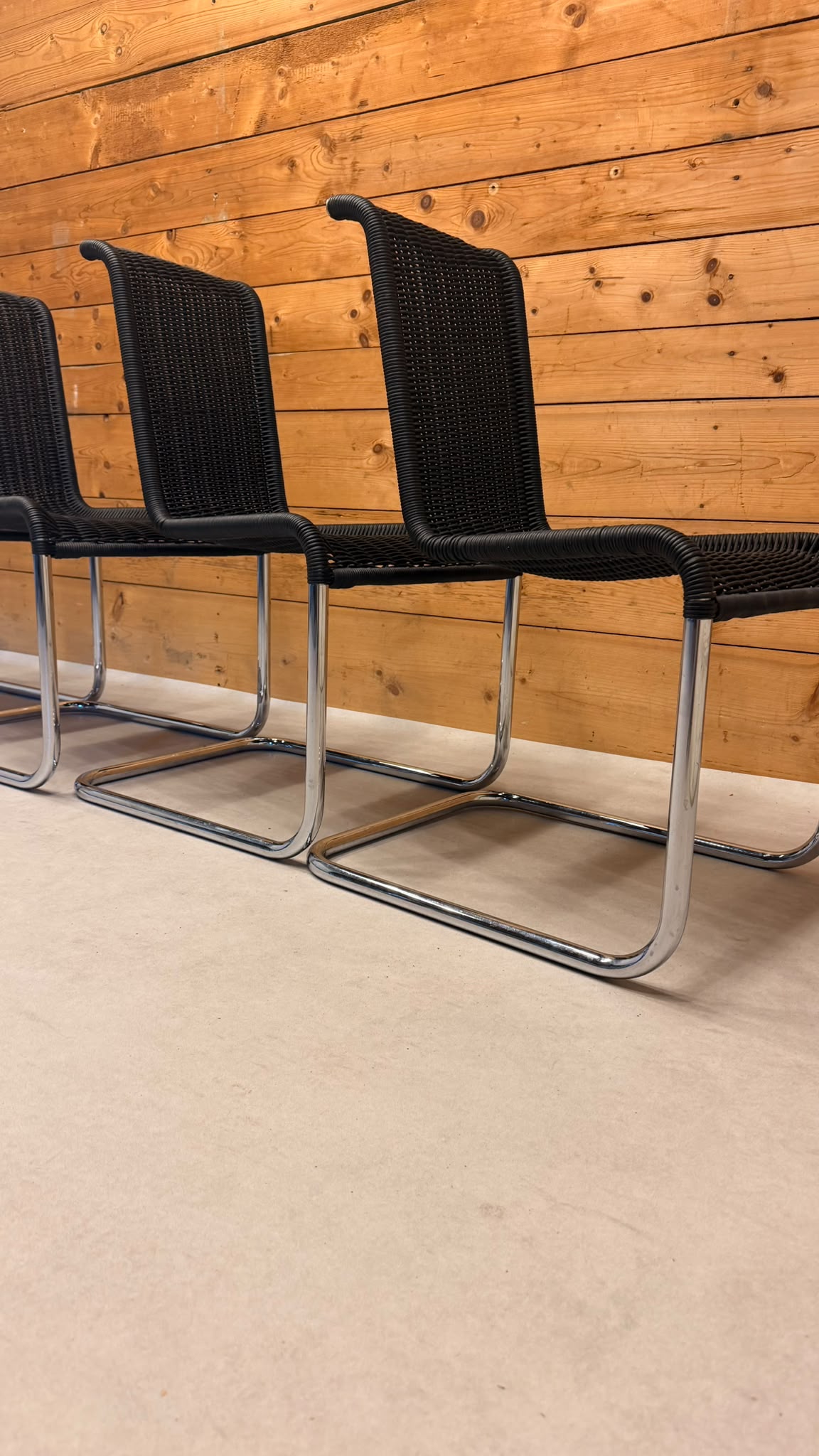 4er Set Tecta B20 Design Freischwinger Geflecht Bauhaus