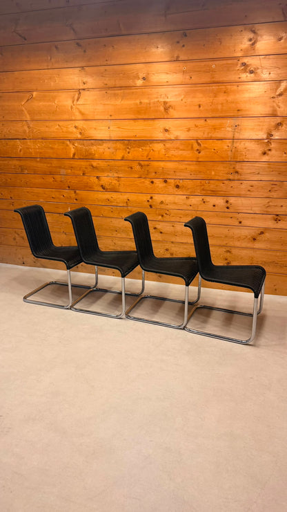 4er Set Tecta B20 Design Freischwinger Geflecht Bauhaus