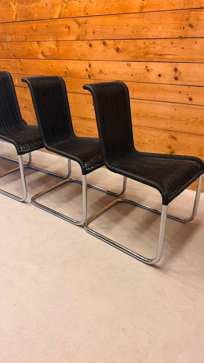 4er Set Tecta B20 Design Freischwinger Geflecht Bauhaus