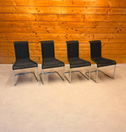 4er Set Tecta B20 Design Freischwinger Geflecht Bauhaus