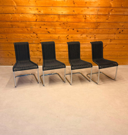 4er Set Tecta B20 Design Freischwinger Geflecht Bauhaus