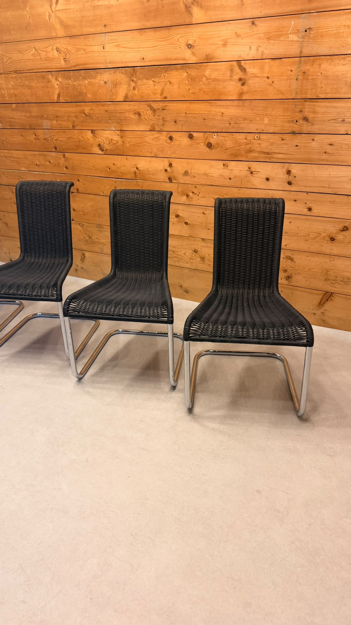 4er Set Tecta B20 Design Freischwinger Geflecht Bauhaus