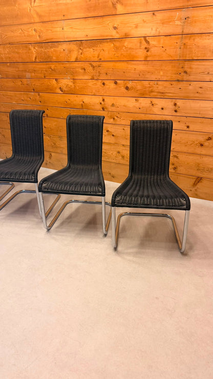 4er Set Tecta B20 Design Freischwinger Geflecht Bauhaus