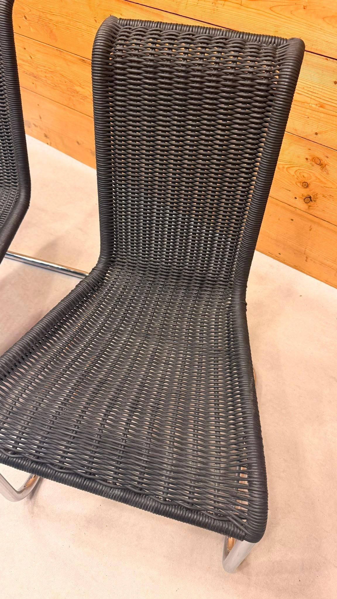 4er Set Tecta B20 Design Freischwinger Geflecht Bauhaus