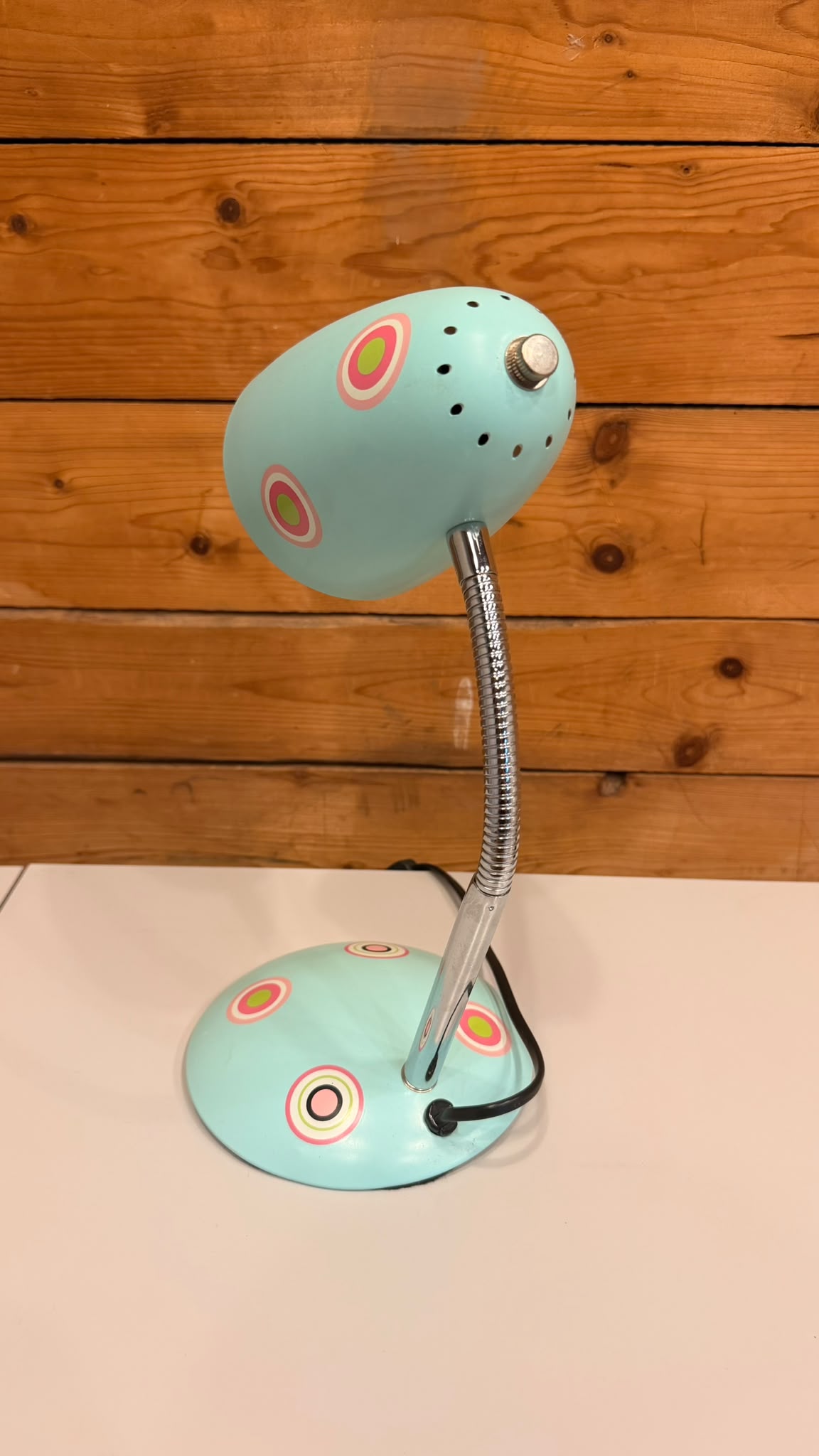 KARE Design Retro Tischlampe Türkis Pop Art im Pylones-Stil