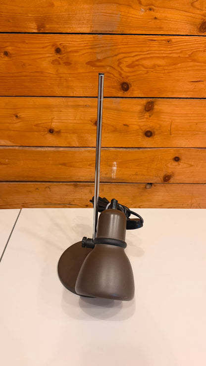 Vintage Space Age Tischlampe in braun und Chrom 70er/80er
