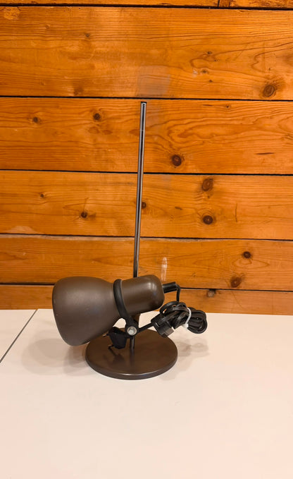 Vintage Space Age Tischlampe in braun und Chrom 70er/80er