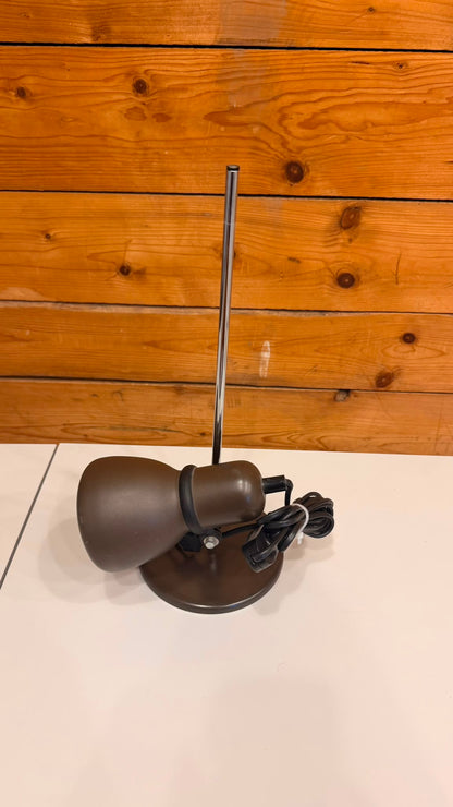 Vintage Space Age Tischlampe in braun und Chrom 70er/80er