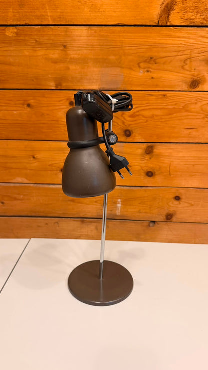 Vintage Space Age Tischlampe in braun und Chrom 70er/80er
