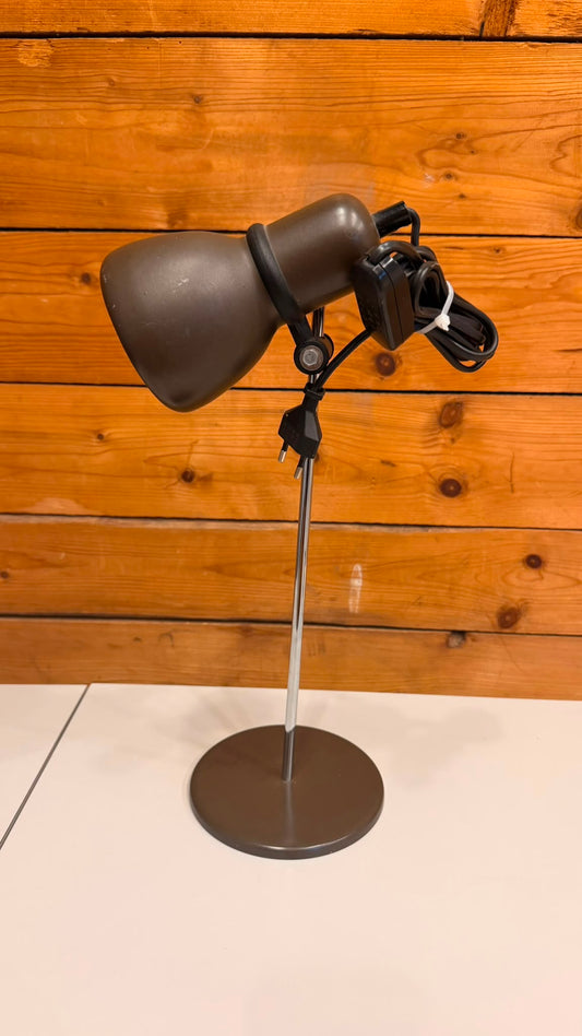 Vintage Space Age Tischlampe in braun und Chrom 70er/80er