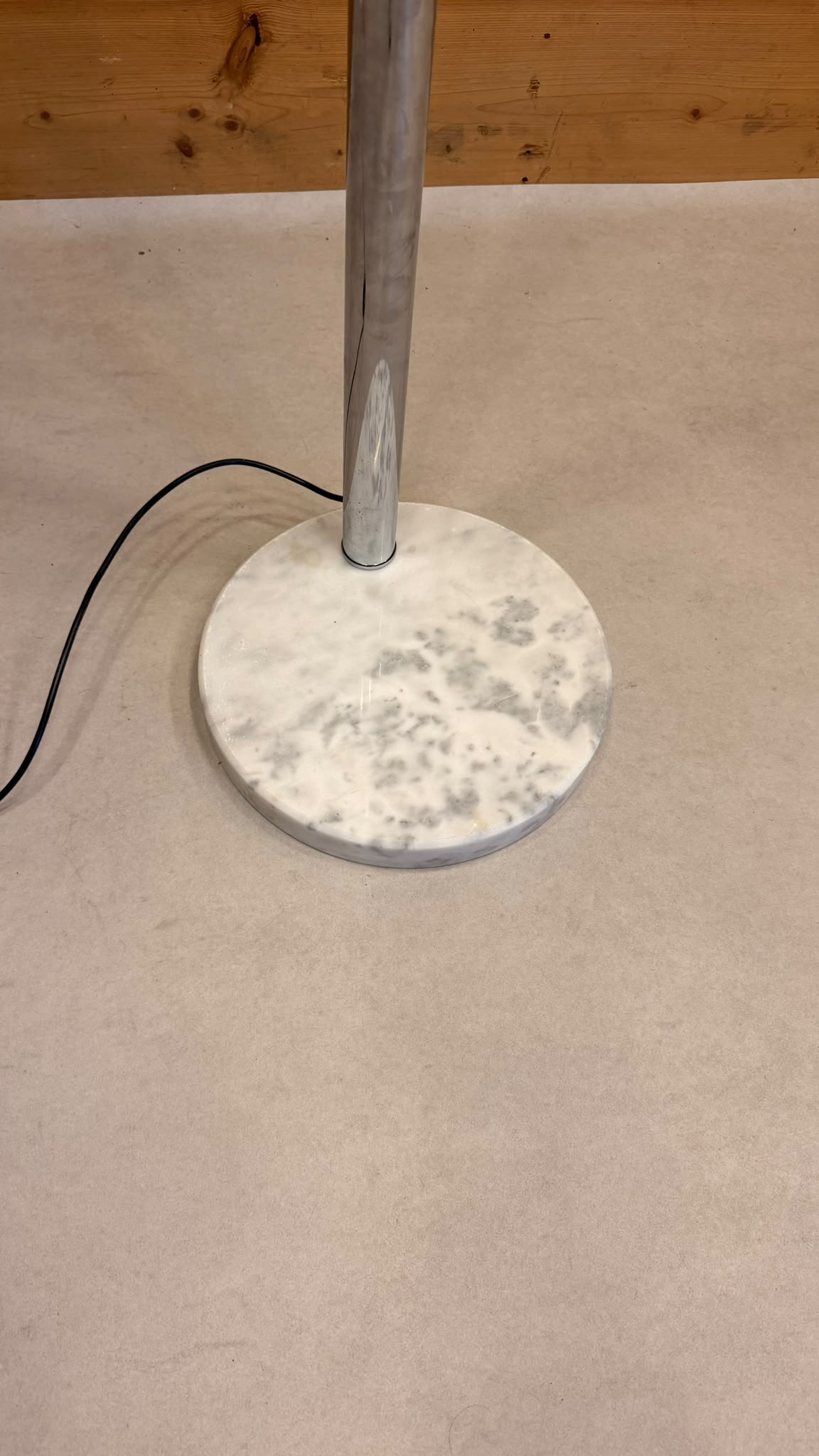 5-flammige Bogenlampe Chrom mit Marmorfuss
