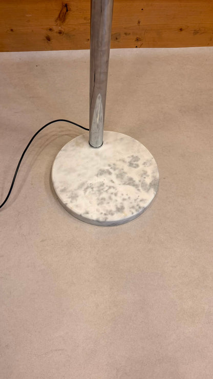 5-flammige Bogenlampe Chrom mit Marmorfuss