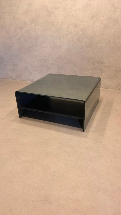 Couchtisch Coffee Table aus gebogenem getöntem Glas