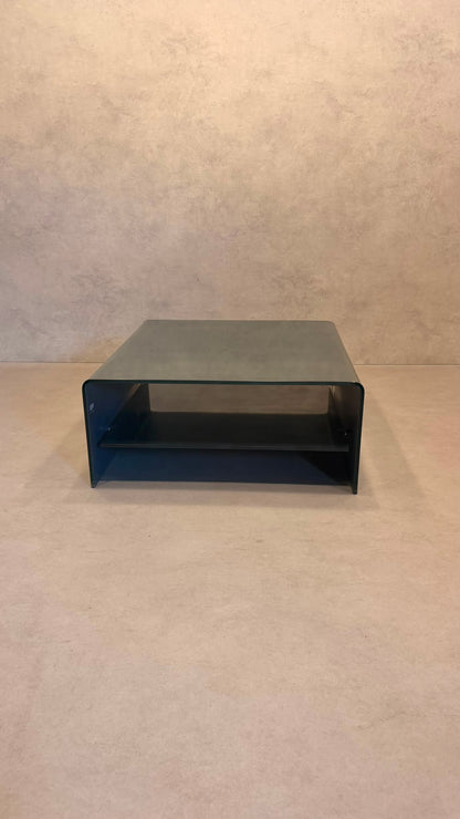 Couchtisch Coffee Table aus gebogenem getöntem Glas